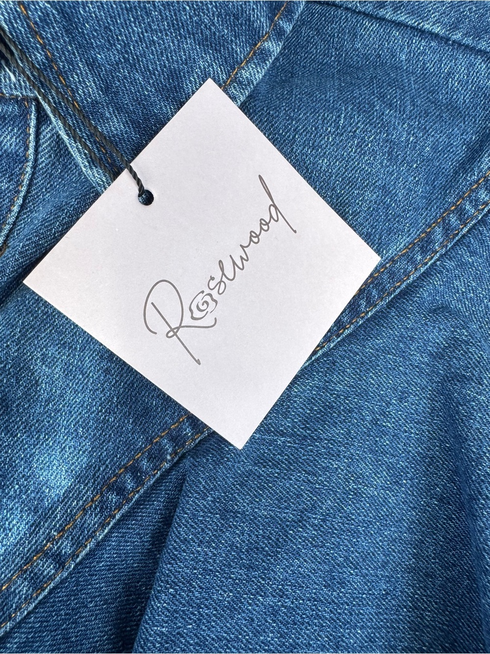 Women's Blue Ruffle-Trim Denim Jacket - Picture 5 of 5